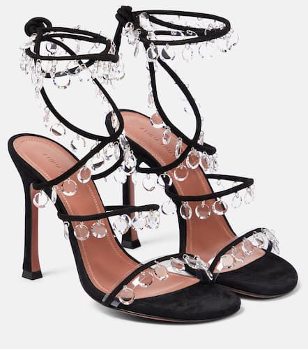 Tina embellished leather sandals - Amina Muaddi - Modalova