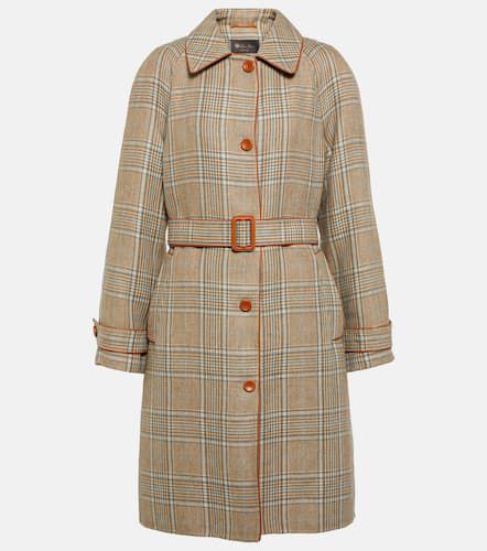 Checked linen and wool coat - Loro Piana - Modalova