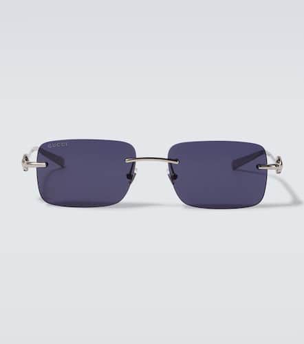 Gafas de sol rectangulares con Horsebit - Gucci - Modalova