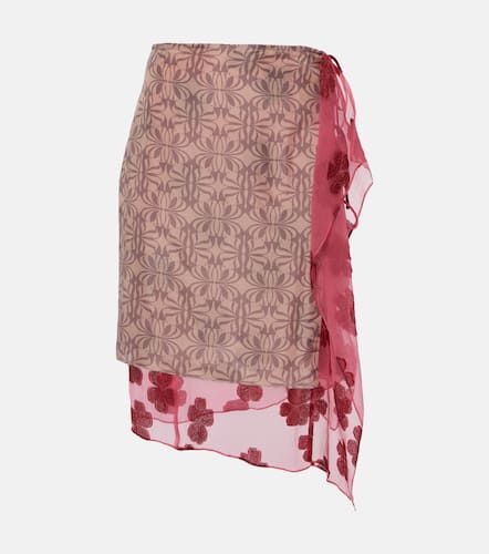 Printed silk-blend muslin wrap skirt - Dries Van Noten - Modalova