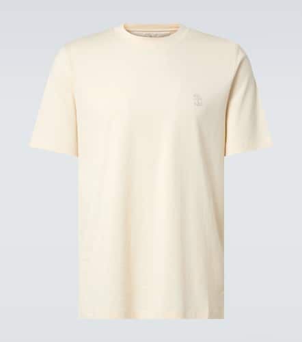 Logo cotton jersey T-shirt - Brunello Cucinelli - Modalova