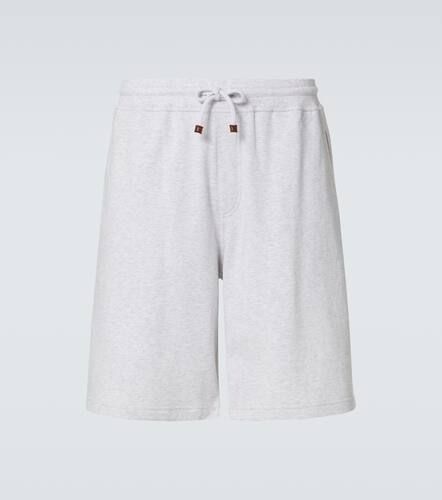 Cotton-blend jersey shorts - Brunello Cucinelli - Modalova