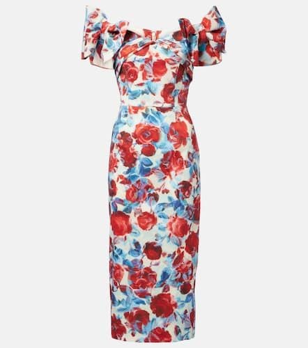 Vestido midi Fleurette de tafetán floral - Rebecca Vallance - Modalova