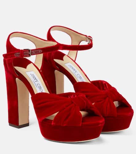 Plateausandalen Heloise 120 aus Samt - Jimmy Choo - Modalova