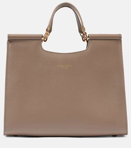 Sicily Medium leather tote bag - Dolce&Gabbana - Modalova