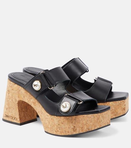 Fayence leather platform mules - Jimmy Choo - Modalova