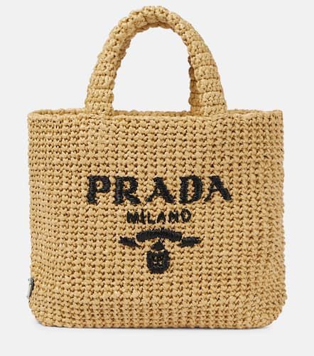 Prada Logo raffia shopper - Prada - Modalova