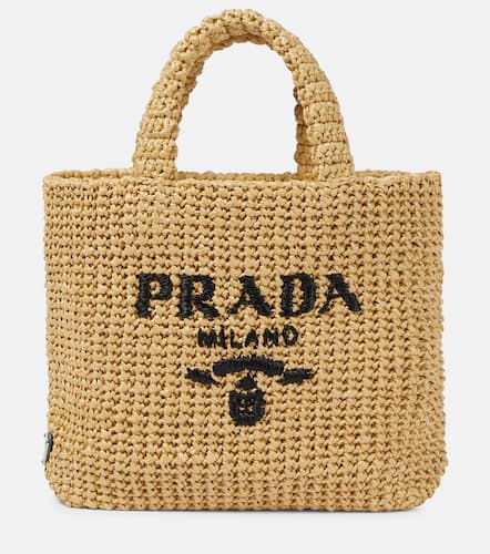 Prada Shopper de rafia con logo - Prada - Modalova
