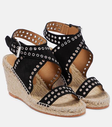 Iriane studded suede espadrille wedges - Isabel Marant - Modalova