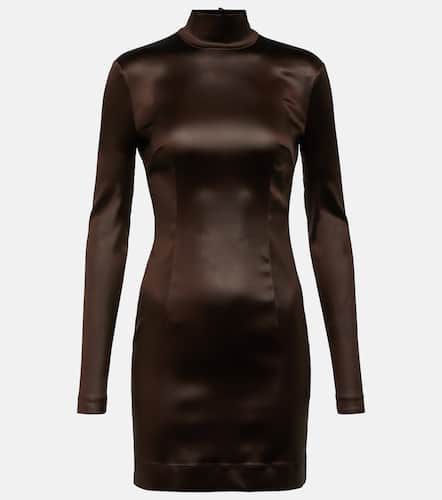 Vestido corto de satén con cuello alto - Dolce&Gabbana - Modalova