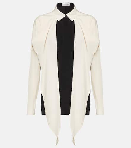 Bow-detail silk crÃªpe de chine blouse - Victoria Beckham - Modalova
