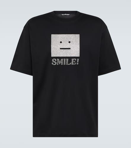 Camiseta de algodón con logo Face - Acne Studios - Modalova
