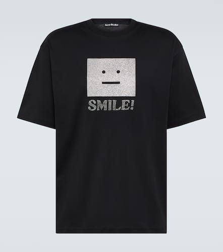 Face cotton jersey T-shirt - Acne Studios - Modalova