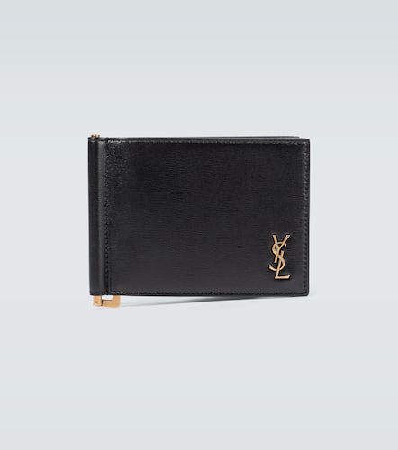 Portadoll leather money clip wallet - Saint Laurent - Modalova