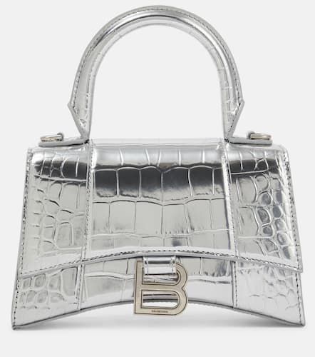 Hourglass XS croc-effect leather crossbody bag - Balenciaga - Modalova