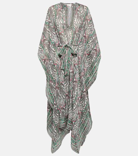 Vestido largo de algodón y seda floral - Isabel Marant - Modalova