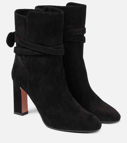 Very Bow Tie 85 suede ankle boots - Aquazzura - Modalova