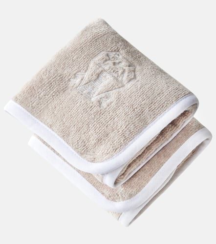 Set di 2 asciugamani per il viso in cotone - Brunello Cucinelli - Modalova
