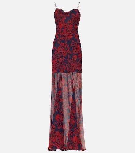 Robe longue imprimée en soie - Dries Van Noten - Modalova