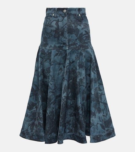 Falda midi Lacey en denim floral - Erdem - Modalova