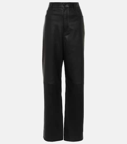 High-rise leather wide-leg pants - Wardrobe.NYC - Modalova