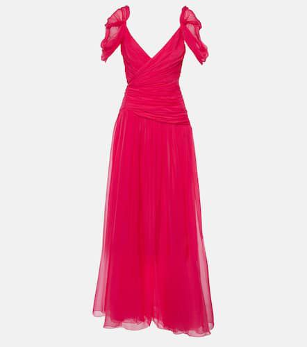 Draped silk chiffon gown - Oscar de la Renta - Modalova