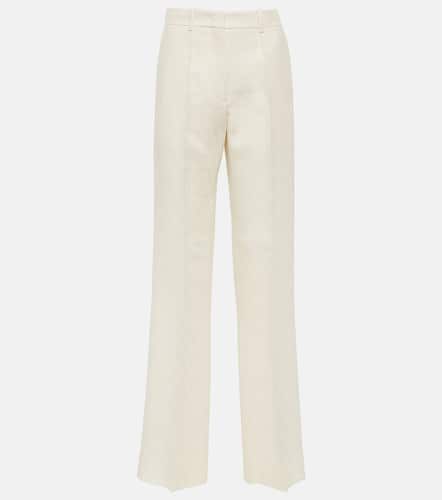 High-rise wool and silk wide-leg pants - Valentino - Modalova