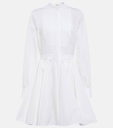 Vestido corto de algodón de manga larga - Alexander McQueen - Modalova