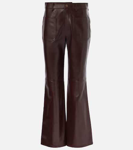 Chloé Pantalones flared de piel de tiro medio - Chloe - Modalova