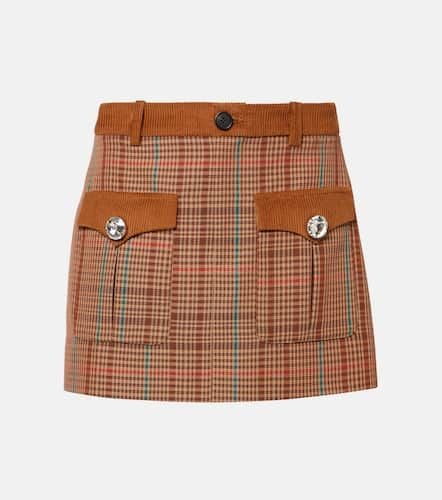 Area Checked wool-blend miniskirt - Area - Modalova