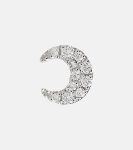 Diamond Moon Small 18kt white single earrings with white diamonds - Maria Tash - Modalova