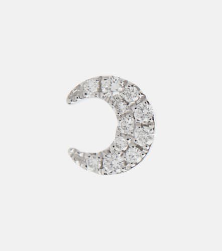 Pendiente individual Diamond Moon Small de oro blanco de 18 ct con diamantes blancos - Maria Tash - Modalova