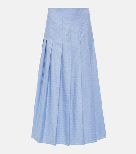 GG Supreme Oxford cotton midi skirt - Gucci - Modalova