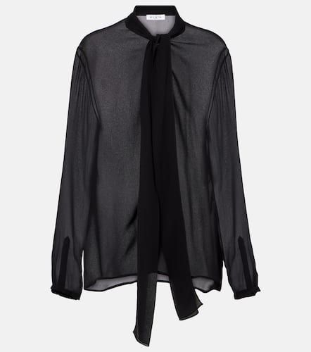 Alaïa Blusa de georgette de seda con lazada - Alaia - Modalova