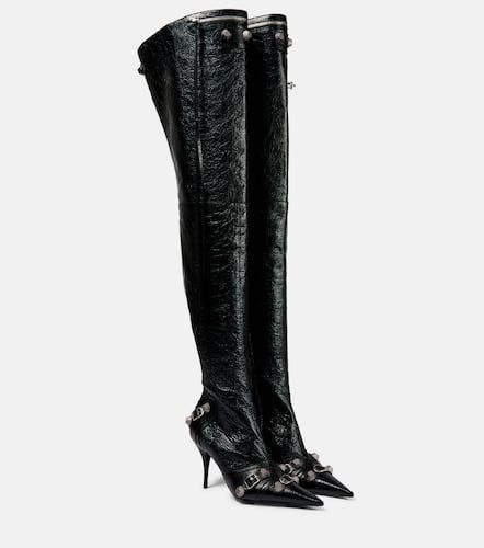 Overknee-Stiefel Cagole aus Leder - Balenciaga - Modalova