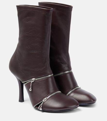 Burberry Peep leather ankle boots - Burberry - Modalova
