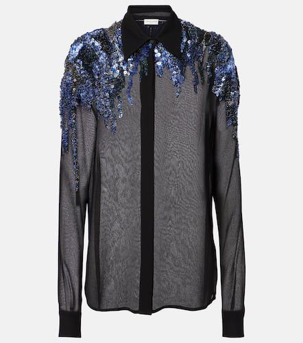 Blusa de gasa con lentejuelas - Dries Van Noten - Modalova