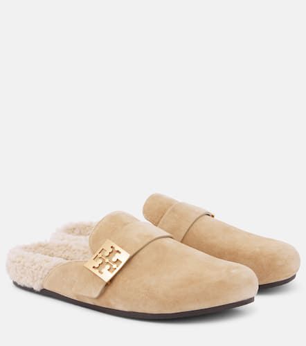 Mellow shearling-lined suede mules - Tory Burch - Modalova