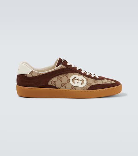 Gucci GG suede-trimmed sneakers - Gucci - Modalova