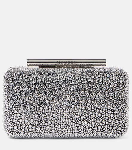 Clutch box T-Bar de piel con cristales - Alexander McQueen - Modalova