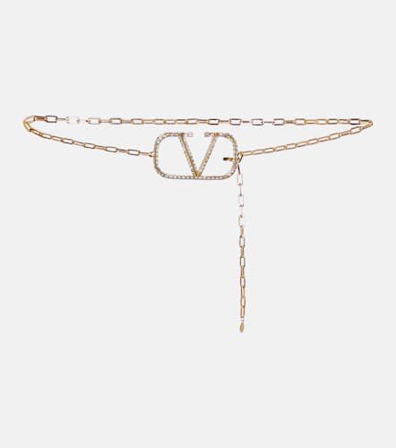 Vlogo crystal-embellished chain belt - Valentino Garavani - Modalova