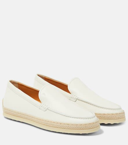 Loafers aus Leder mit Raffiabast - Tod's - Modalova