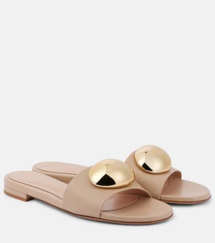 Chanclas de piel adornadas - Gianvito Rossi - Modalova