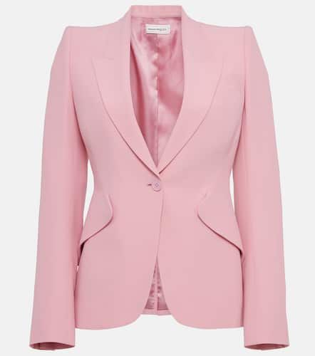 Single-breasted crêpe blazer - Alexander McQueen - Modalova