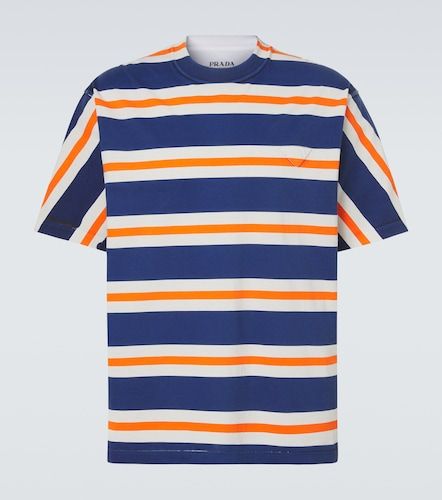 Camiseta de jersey de algodón a rayas - Prada - Modalova
