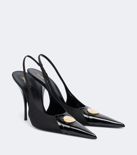 Pumps slingback Louis in satin - Saint Laurent - Modalova