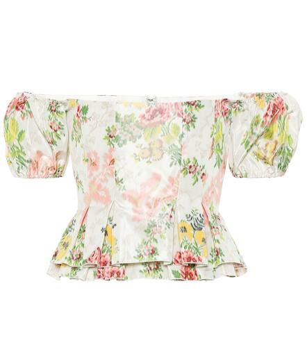 Top Oarsman de mezcla de seda floral - Brock Collection - Modalova