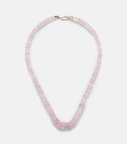 K gold necklace with morganites - Ileana Makri - Modalova