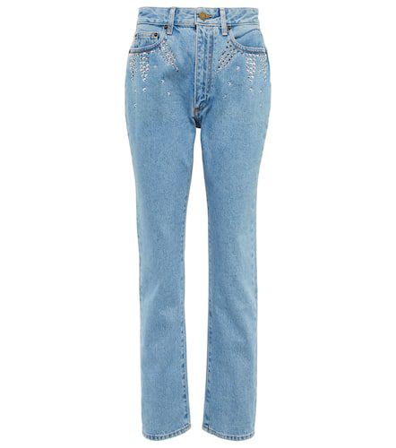 Embellished high-rise straight jeans - Alessandra Rich - Modalova