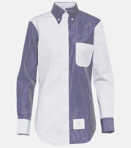 Camisa en popelín de algodón a rayas - Thom Browne - Modalova